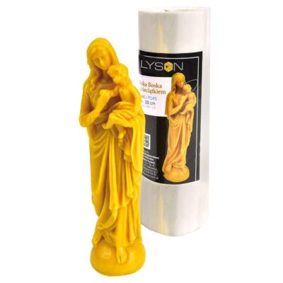 LYSON Kerzengießform Silikonform Die Gottesmutter Mit Dem Christkind Gießformen Kerzenherstellung Bienenwachskerzen Aromatherapie Kerzen 3D Geschenkidee selbstgemachte Kerzen wiederverwendbar