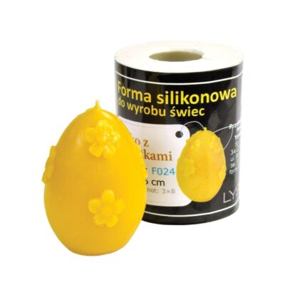 LYSON Kerzengießform Silikonform Osterei mit Blumen Höhe 7,7 cm Silikon Kerzenform für Sojawachs Bienenwachs Gips Seifer Aromatherapie Kerzenherstellung Bienenwachskerzen Geschenkidee