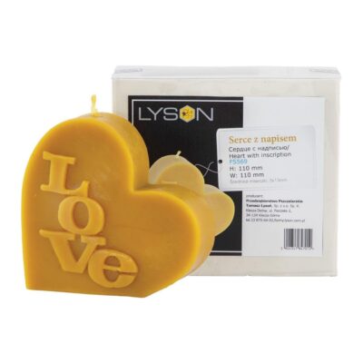 LYSON Kerzengießform Silikonform Herz mit Aufschrift Höhe 11,5 cm Silikon Kerzenform für Sojawachs Bienenwachs Gips Seifer Aromatherapie Kerzenherstellung Bienenwachskerzen Geschenkidee