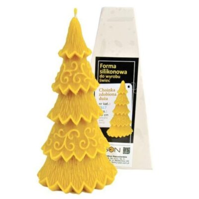 LYSON Kerzengießform Silikonform Der geschmückte Weihnachtsbaum, Aromatherapie Kerzen 3D Groß Bienenenwachskerzen Kerzenherstellung Bienenwachskerzen gießen Geschenkidee wiederverwendbar