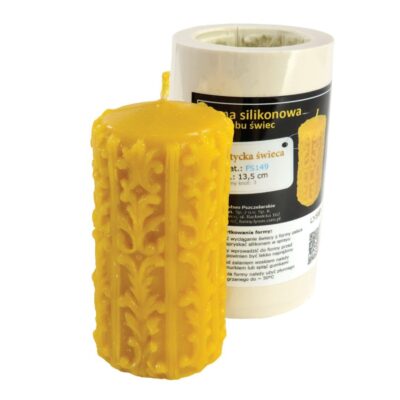 LYSON Kerzengießform Silikonform Walze Zylinder mit keltischem Motiv Höhe 13,5 cm Silikon Kerzenform für Sojawachs, Bienenwachs, Gips, Seifer, Aromatherapie Kerzenherstellung Bienenwachskerzen