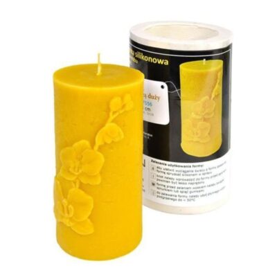 LYSON Kerzengießform Silikonform Walze Orchideenzylinder Höhe 13 cm Silikon Kerzenform für Sojawachs, Bienenwachs, Gips, Seifer, Aromatherapie Kerzenherstellung Bienenwachskerzen Geschenkidee