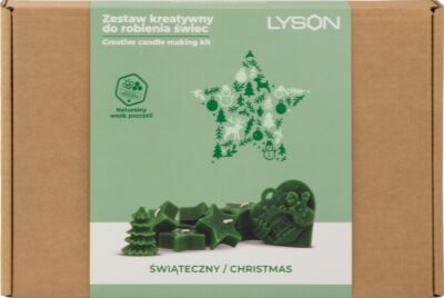 LYSON Set zum Selbermachen von Kerzen Kreatives Kerzenmachen Kerzenherstellung Handgefertigte Kerze als Geschenk Kerzen gießen Bastelset zum Kerzenmachen für Kinder und Erwachsene – Weihnachtsset