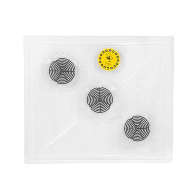 LYSON Klima-Abdeckung für Bienenbeute Dadant Transparenter Dadant Innendeckel mit ein Stock-Thermometer zum Aufkleben mitgeliefert, 3 Löchern und 3 Spinnensieben Bienenbeute Bienenstock