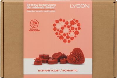 LYSON Set zum Selbermachen von Kerzen Kreatives Kerzenmachen Kerzenherstellung Handgefertigte Kerze als Geschenk Kerzen gießen Bastelset zum Kerzenmachen für Kinder und Erwachsene – Romantisches Set