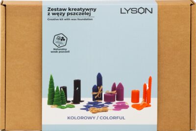 LYSON Set zum Selbermachen von Kerzen Kreatives Kerzenmachen Kerzenherstellung Handgefertigte Kerze als Geschenk Kerzen gießen Bastelset zum Kerzenmachen für Kinder und Erwachsene – buntes Set