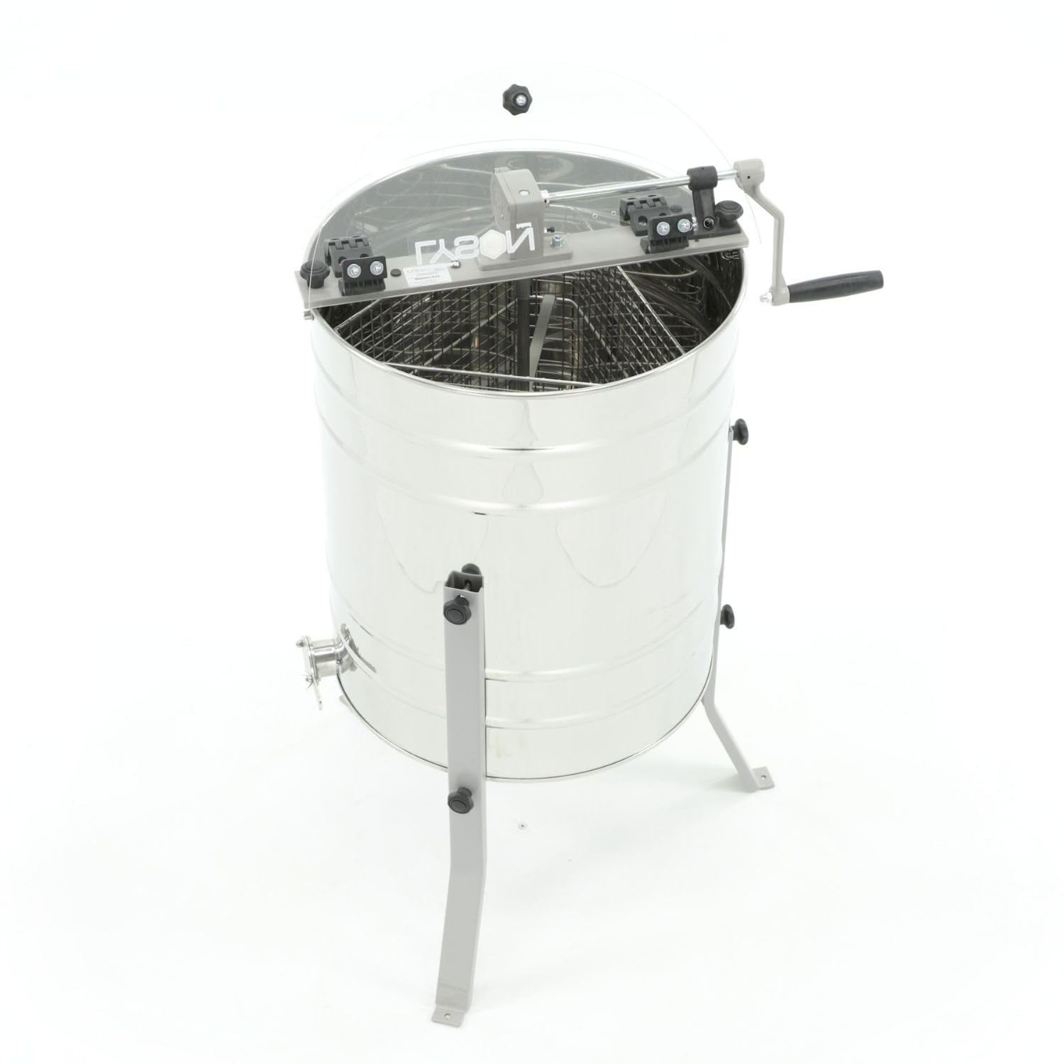 LYSON 3-Waben Honigschleuder Diagonalschleuder Ø500 Manuelle Honeyextractor Tangentialschleuder mit Handantrieb für 3 Rähmchen Universal Edelstahl Imkerei Bienenzüchter MINIMA LINE - Image 5