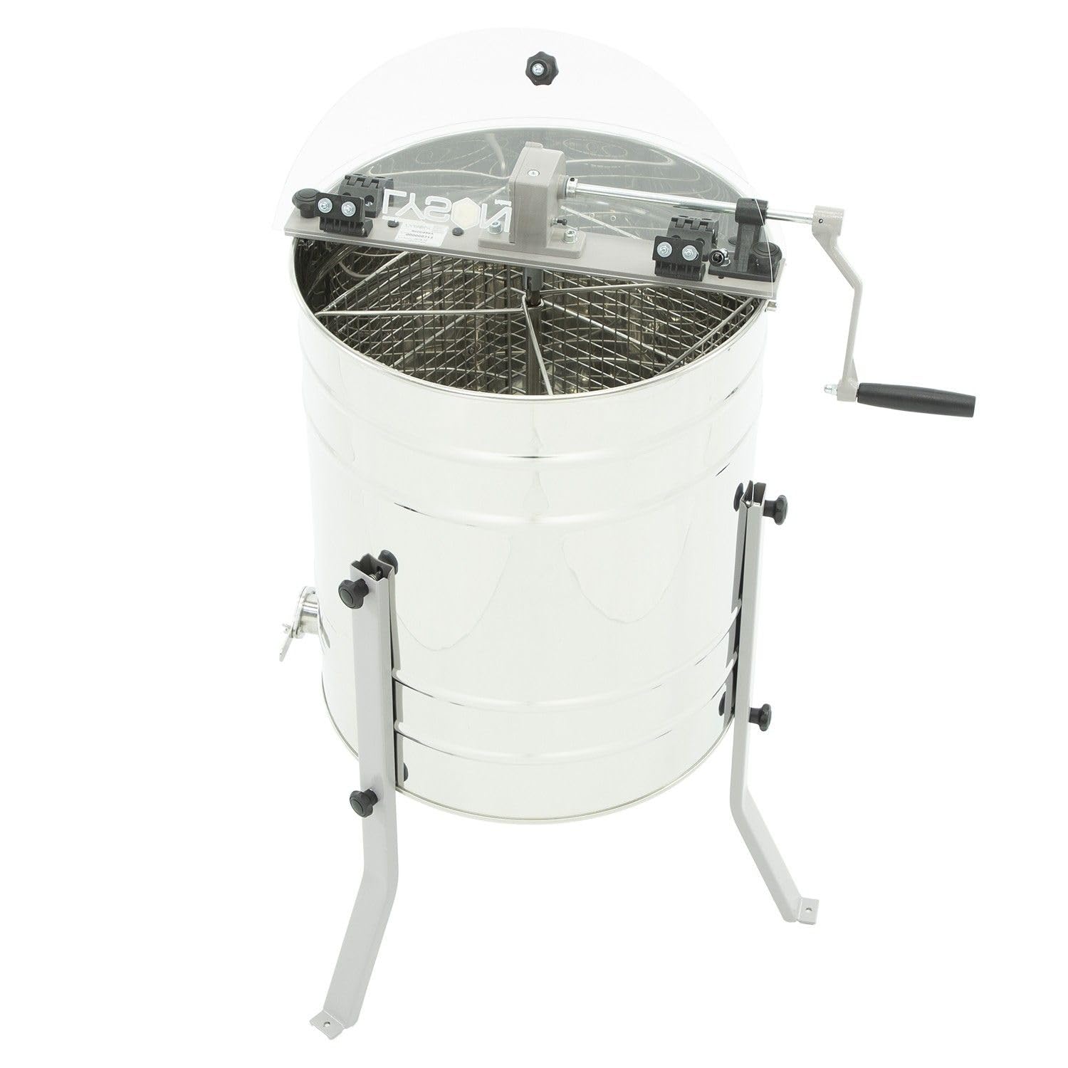 LYSON 4-Waben Honigschleuder Diagonalschleuder Ø500 Manuelle Honeyextractor Tangentialschleuder mit Handantrieb für 4 Rähmchen LN, WL Edelstahl Imkerei Bienenzüchter MINIMA LINE - Image 5