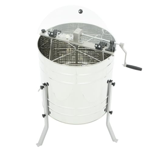 LYSON 4-Waben Honigschleuder Diagonalschleuder Ø600 Manuelle Honeyextractor Tangentialschleuder mit Handantrieb für 4 Rähmchen Universal Edelstahl Imkerei Bienenzüchter MINIMA LINE - Image 6