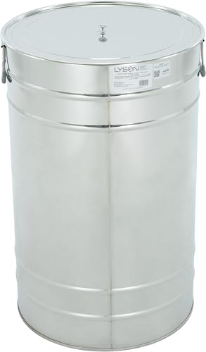LYSON Abfüllbehälter 150l (ca. 210 kg) für Honig Abfülleimer mit rostfreiem Quetschhahn Edelstahl 2" Absetzbehälter zum Honigaufbewaren Abfüllkübel mit Deckel und Griffen - Image 10