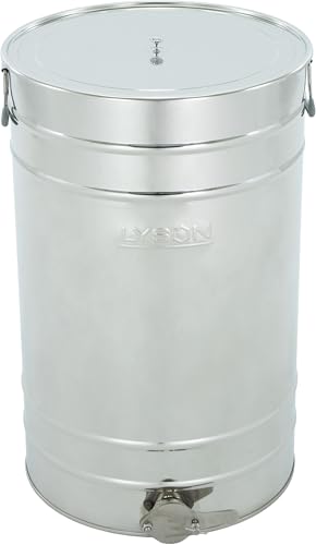 LYSON Abfüllbehälter 150l (ca. 210 kg) für Honig Abfülleimer mit rostfreiem Quetschhahn Edelstahl 2" Absetzbehälter zum Honigaufbewaren Abfüllkübel mit Deckel und Griffen - Image 6