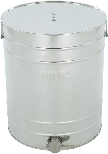 LYSON Abfüllbehälter 200l (ca. 280 kg) für Honig Abfülleimer mit rostfreiem Quetschhahn Edelstahl 2" Absetzbehälter zum Honigaufbewaren Abfüllkübel mit Deckel und Griffen - Image 6