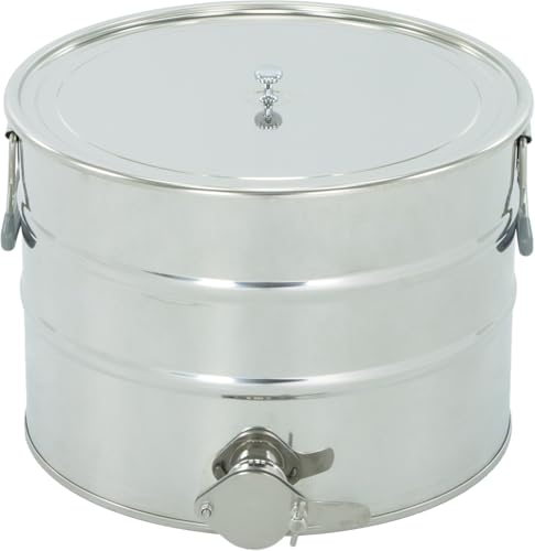 LYSON Abfüllbehälter 30l (ca. 40 kg) für Honig Abfülleimer mit rostfreiem Quetschhahn Edelstahl 6/4" Absetzbehälter zum Honigaufbewaren Abfüllkübel mit Deckel und Griffen - Image 6