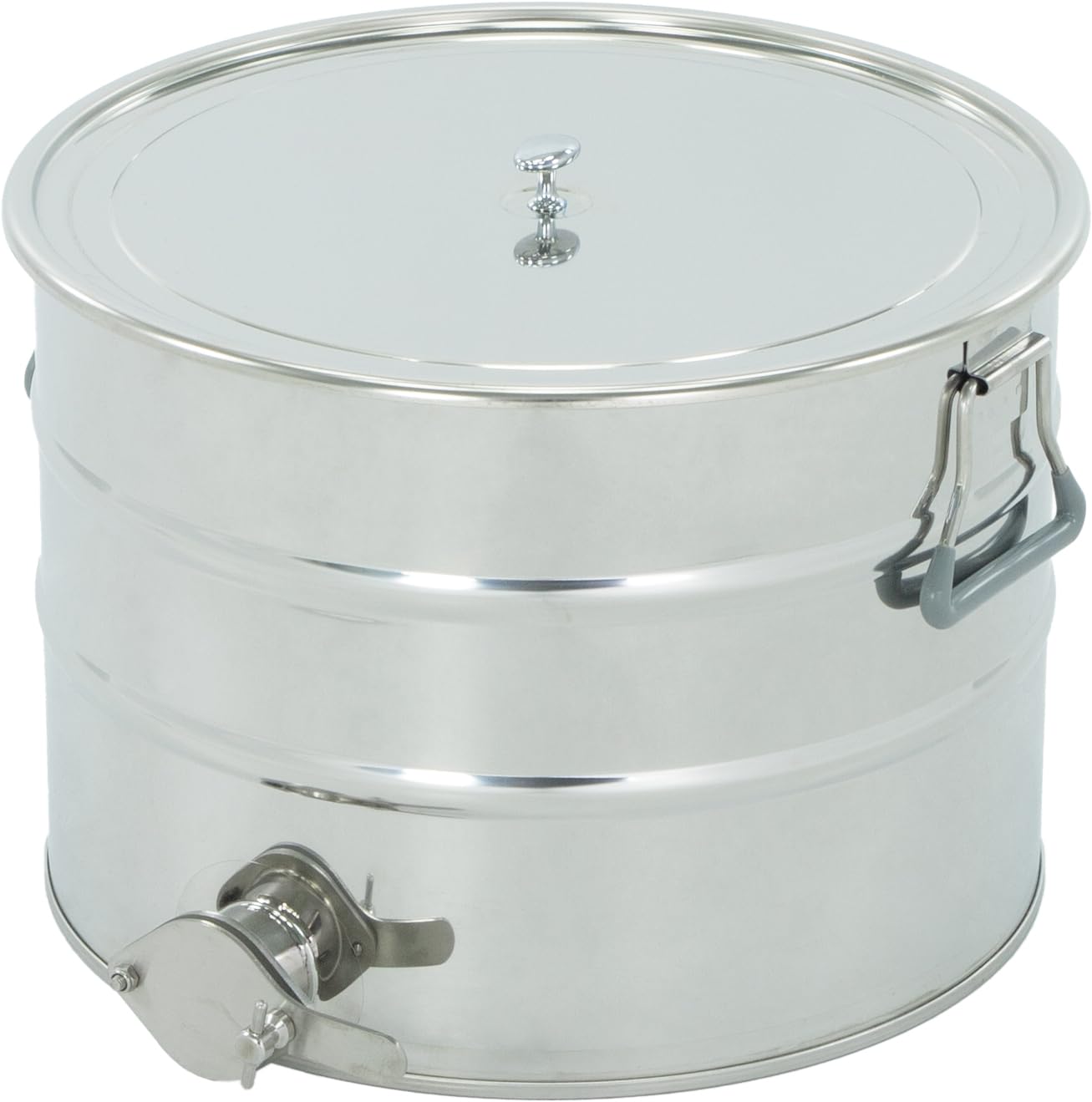 LYSON Abfüllbehälter 30l (ca. 40 kg) für Honig Abfülleimer mit rostfreiem Quetschhahn Edelstahl 6/4" Absetzbehälter zum Honigaufbewaren Abfüllkübel mit Deckel und Griffen - Image 8