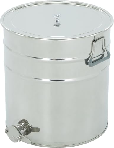 LYSON Abfüllbehälter 50l (ca. 70 kg) für Honig Abfülleimer mit rostfreiem Quetschhahn Edelstahl 6/4" Absetzbehälter zum Honigaufbewaren Abfüllkübel mit Deckel und Griffen - Image 10