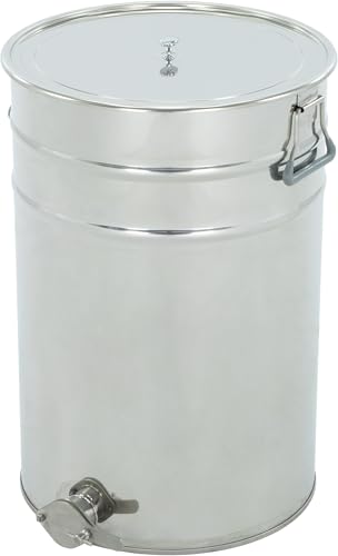 LYSON Abfüllbehälter 70l (ca. 100 kg) für Honig Abfülleimer mit rostfreiem Quetschhahn Edelstahl 6/4" Absetzbehälter zum Honigaufbewaren Abfüllkübel mit Deckel und Griffen - Image 10