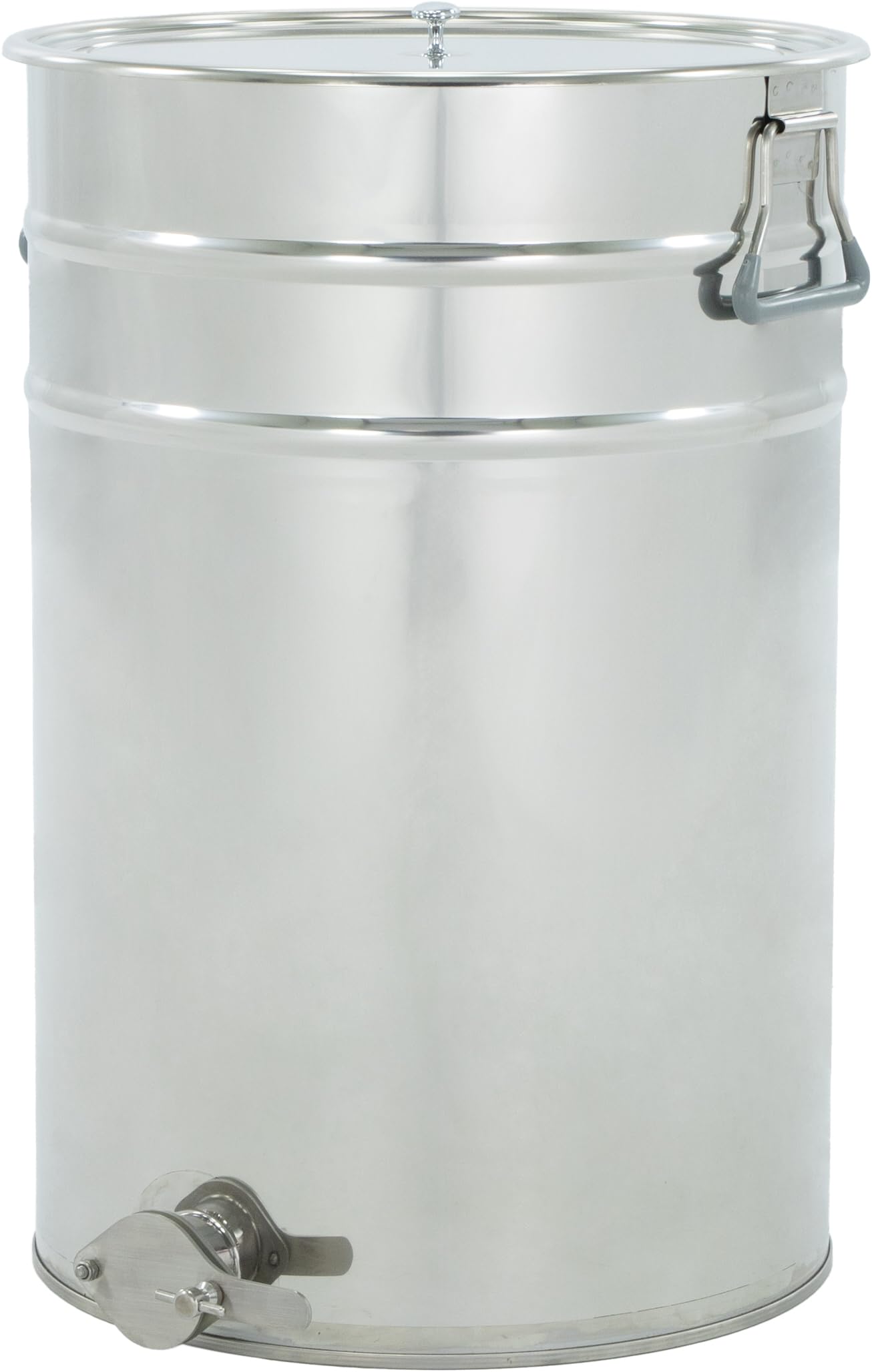 LYSON Abfüllbehälter 70l (ca. 100 kg) für Honig Abfülleimer mit rostfreiem Quetschhahn Edelstahl 6/4" Absetzbehälter zum Honigaufbewaren Abfüllkübel mit Deckel und Griffen - Image 2
