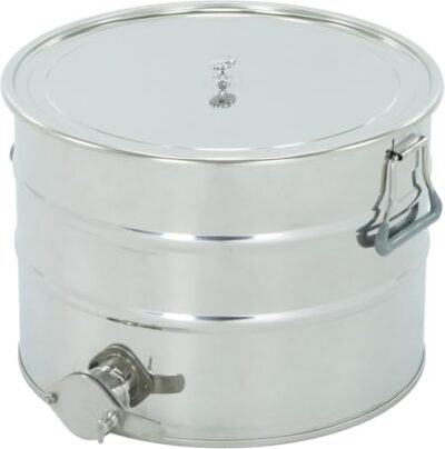 LYSON Abfüllbehälter für Honig Abfülleimer mit rostfreiem Quetschhahn Edelstahl 6/4" Absetzbehälter zum Honigaufbewaren Abfüllkübel mit Deckel und Griffen 30l-200l - Image 10