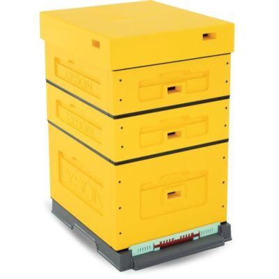 LYSON Bienenbeute Styropor Dadantbeute Dadant Beute OPTIMA Bienenstock-Set (GELB) für die Selbstmontage (Passende Rahmen:47×43,5x30cm;47×43,5x14,5cm) - Image 10