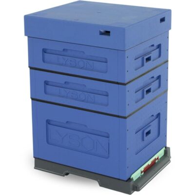 LYSON Bienenbeute Styropor Dadantbeute Dadant Beute OPTIMA Bienenstock-Set mit niedrigem Varroa-Kunststoffboden (DUNKELBLAU) für die Selbstmontage (Passende Rahmen:47×43,5x30cm;47×43,5x14,5cm) - Image 9