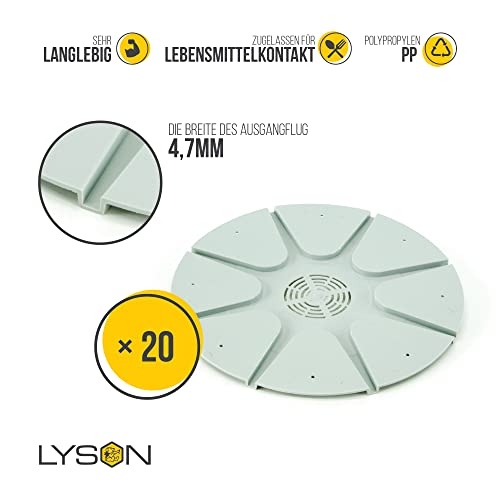 LYSON Bienenflucht 8 Ausgänge Durchmesser 26cm (20 Stück im Set) Honigernte Honigentnahme Honigraum, Brutraum Bienenbeute Imkerei - Image 6