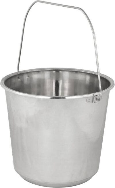 LYSON Honigeimer Edelstahl Stahlkübel 15L mit Tragegriff Edelstahleimer Futtereimer Honigeimer Hobbock Metalleimer Robuster Zinkeimer Lebensmitteleimer Kücheneimer - Image 10