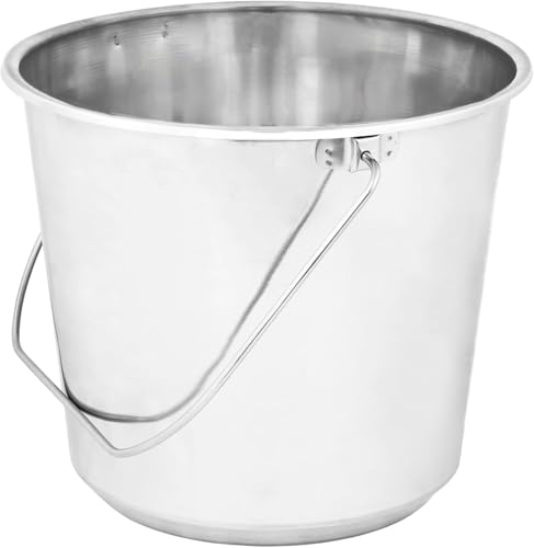 LYSON Honigeimer Edelstahl Stahlkübel 15L mit Tragegriff Edelstahleimer Futtereimer Honigeimer Hobbock Metalleimer Robuster Zinkeimer Lebensmitteleimer Kücheneimer - Image 5