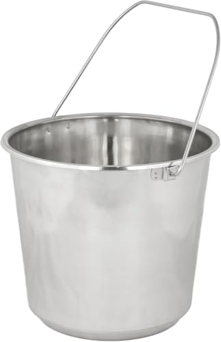 LYSON Honigeimer Edelstahl Stahlkübel 15L mit Tragegriff Edelstahleimer Futtereimer Honigeimer Hobbock Metalleimer Robuster Zinkeimer Lebensmitteleimer Kücheneimer - Image 8