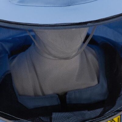 LYSON Imkeranzug mit Schleier, Bündchen an den Ärmeln und Beinen Imkeroverall Professionelle Imkerbekleidung mit abnehmbarem Hut, abnehmbarer Mütze Blau Grösse XS - Image 10