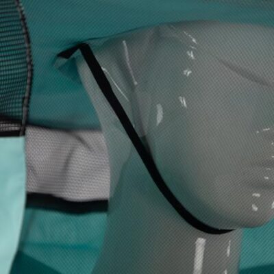 LYSON Imkeranzug mit Schleier, Bündchen an den Ärmeln und Beinen Imkeroverall Professionelle Imkerbekleidung mit abnehmbarem Hut, abnehmbarer Mütze türkis Grösse M - Image 10