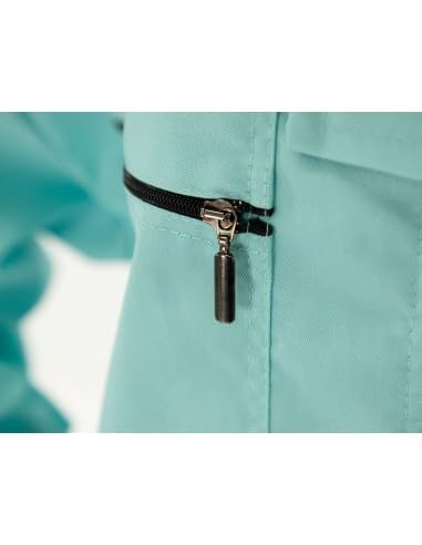 LYSON Imkeranzug mit Schleier, Bündchen an den Ärmeln und Beinen Imkeroverall Professionelle Imkerbekleidung mit abnehmbarem Hut, abnehmbarer Mütze türkis Grösse XXL - Image 2