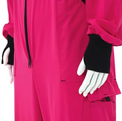 LYSON Imkeranzug mit Schleier, Handstulpen mit Daumenloch Imkeroverall belüftet Professionelle Imkerbekleidung mit abnehmbarem Hut Mütze PREMIUM, Rosa Grösse XL - Image 10