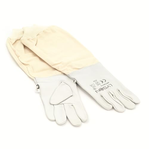 LYSON Imkerhandschuhe Handschuhe Schutzhandschuhe Leder Imkereibedarf Stichfeste für Bienenschutzhandschuhe Bienen Imker Imkerei Zubehör Bienenzuch Gartenhandschuhe Größe M - Image 3