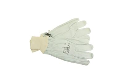 LYSON Imkerhandschuhe Kurze Handschuhe Imkerhandschuhe Leder Imkereibedarf Stichfeste Bienen Imker Imkerei Zubehör Gartenhandschuhe Weiß Größe M - Image 4
