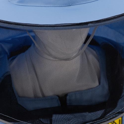 LYSON Imkerjacke mit Hut Imkerbluse Schutz vor Mücken und Insekten sportlicher Style – Imkerbekleidung Schutz vor Bienen Insekten Imkereibedarf Blau Größe L - Image 9