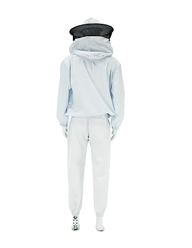LYSON Imkerjacke mit abnehmbarer Mütze – Hemdstoff Sweatshirt mit abnehmbarer Hut Imkerbekleidung Schutz vor Bienen Imkerei ( S-XXXXL) - Image 7