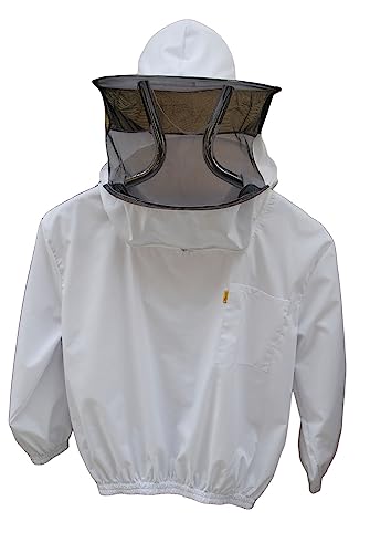 LYSON Imkerjacke mit abnehmbarer Mütze – Hemdstoff Sweatshirt mit abnehmbarer Hut Imkerbekleidung Schutz vor Bienen Imkerei ( S-XXXXL) - Image 9