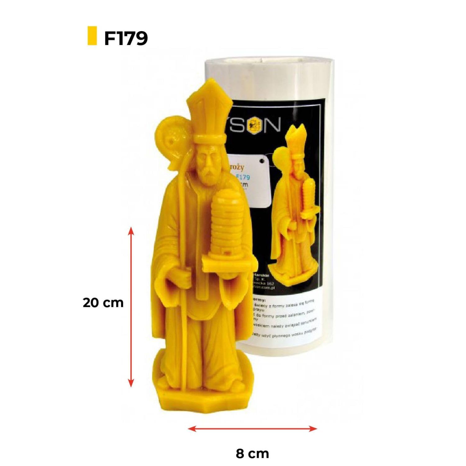 LYSON Kerzengießform Silikonform - Ambrose 21cm für Bienenwachskerzen, Aromatherapie Kerzen, 3D Kerzenherstellung, Wiederverwendbare Geschenkidee - Image 2
