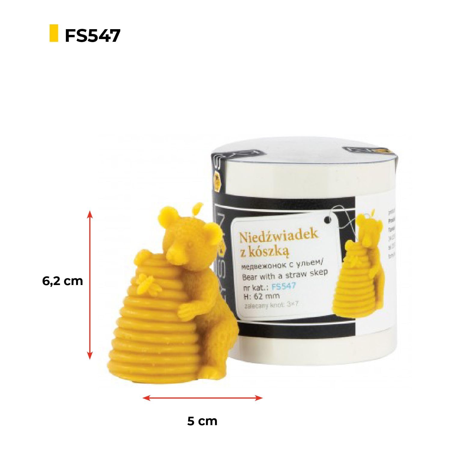 LYSON Kerzengießform Silikonform Bär mit Strohkorb Höhe 7 cm Silikon Kerzenform für Sojawachs Bienenwachs Gips Seifer Aromatherapie Kerzenherstellung Bienenwachskerzen Geschenkidee - Image 2