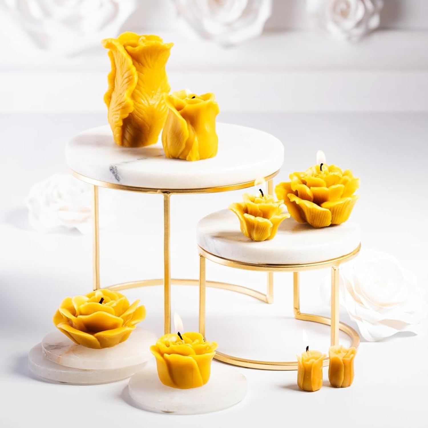 LYSON Kerzengießform Silikonform Die Verblühte Rose, Die Höhe: 11,5 cm für Bienenwachskerzen Giessform zur Kerzenherstellung Bienenwachskerzen gießen Geschenkidee wiederverwendbar - Image 5