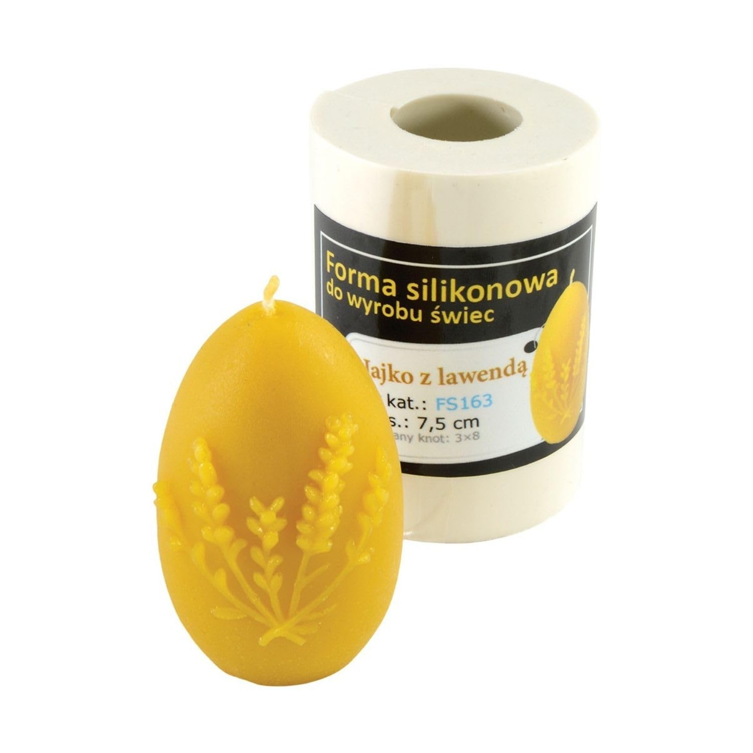 LYSON Kerzengießform Silikonform Ei mit Lavendel Höhe 7,5 cm Silikon Kerzenform für Sojawachs Bienenwachs Gips Seifer Aromatherapie Kerzenherstellung Bienenwachskerzen Geschenkidee - Image 2