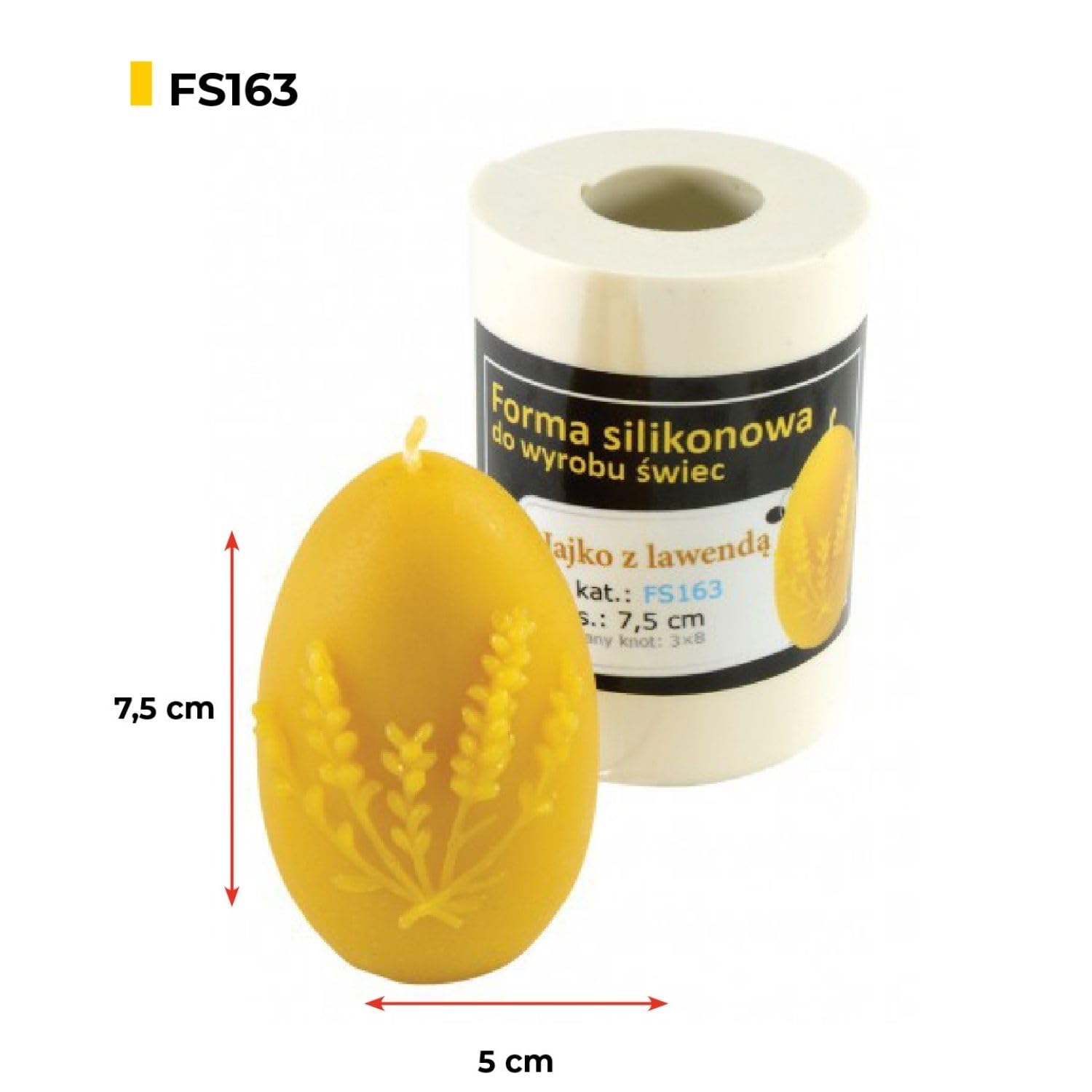 LYSON Kerzengießform Silikonform Ei mit Lavendel Höhe 7,5 cm Silikon Kerzenform für Sojawachs Bienenwachs Gips Seifer Aromatherapie Kerzenherstellung Bienenwachskerzen Geschenkidee - Image 5