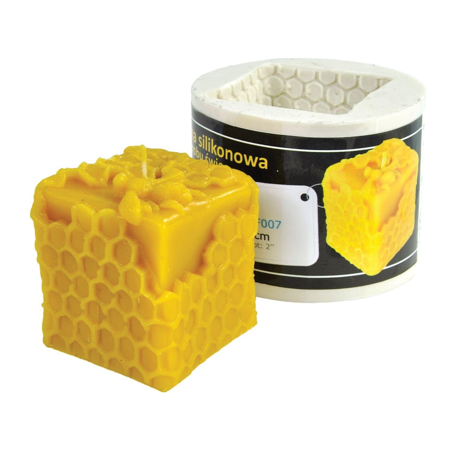 LYSON Kerzengießform Silikonform Giessform zur Kerzenherstellung Würfel Rosa Weihnachten Tischkerzen Figuren Bienenwachskerzen gießen für Sojawachs Bienenwachs Gips Geschenkidee - Image 2