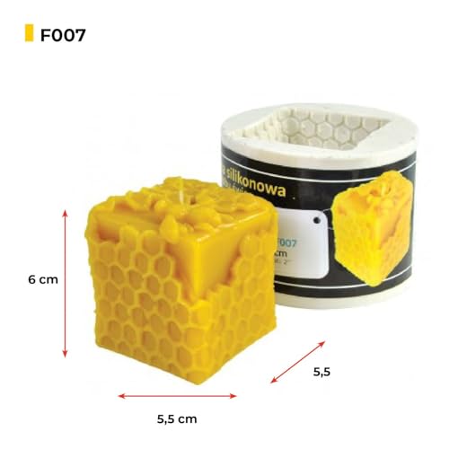 LYSON Kerzengießform Silikonform Giessform zur Kerzenherstellung Würfel Rosa Weihnachten Tischkerzen Figuren Bienenwachskerzen gießen für Sojawachs Bienenwachs Gips Geschenkidee - Image 6
