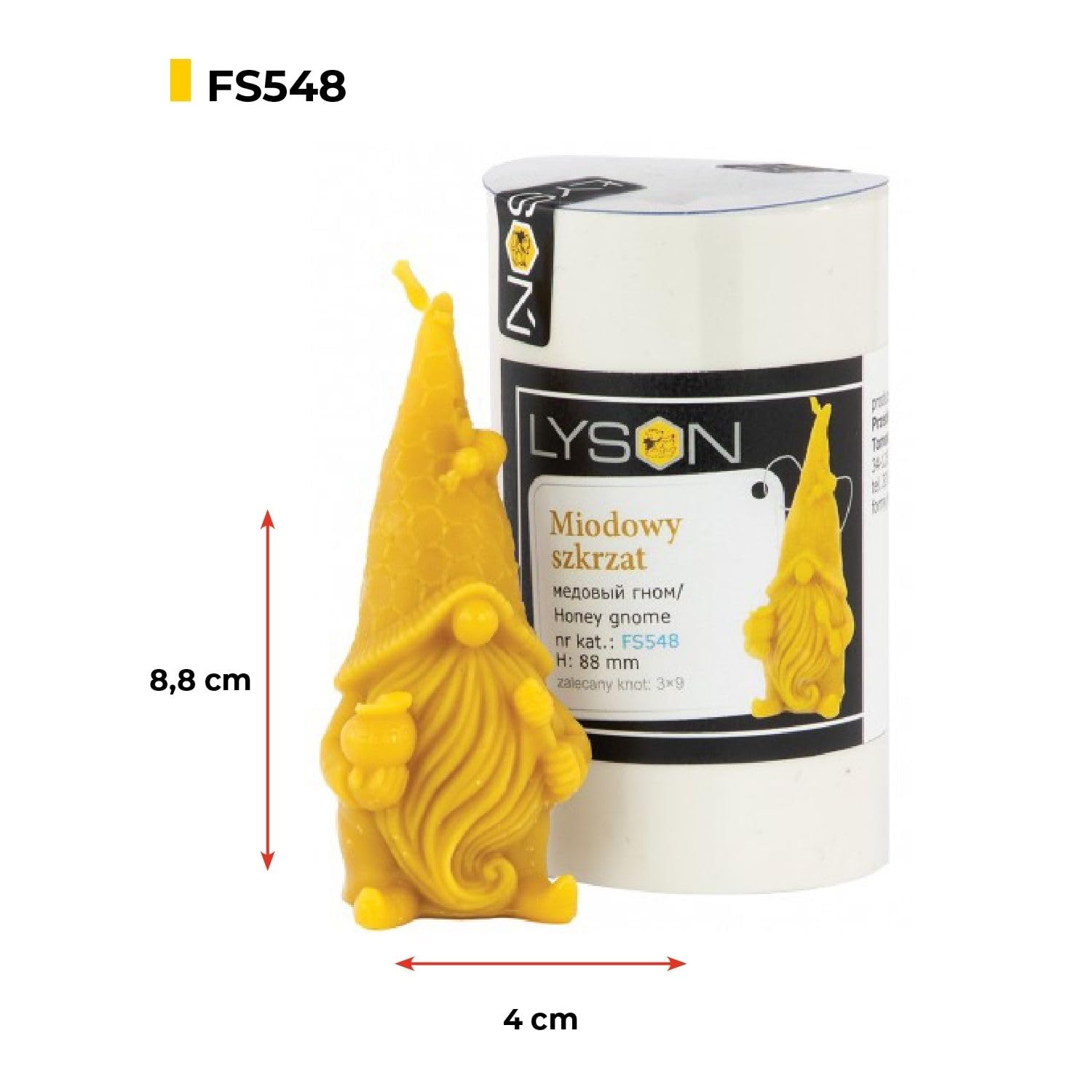 LYSON Kerzengießform Silikonform Honigzwerg Höhe 8,8 cm Silikon Kerzenform für Sojawachs Bienenwachs Gips Seifer Aromatherapie Kerzenherstellung Bienenwachskerzen Geschenkidee - Image 2
