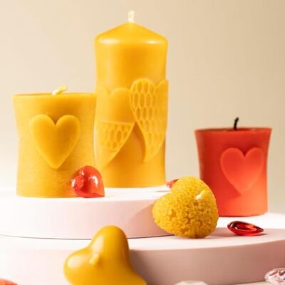 LYSON Kerzengießform Silikonform Kerzenherstellung Walze mit Herzen Rosa Weihnachten Tischkerzen Figuren Bienenwachskerzen gießen für Sojawachs Bienenwachs Gips Geschenkidee - Image 10
