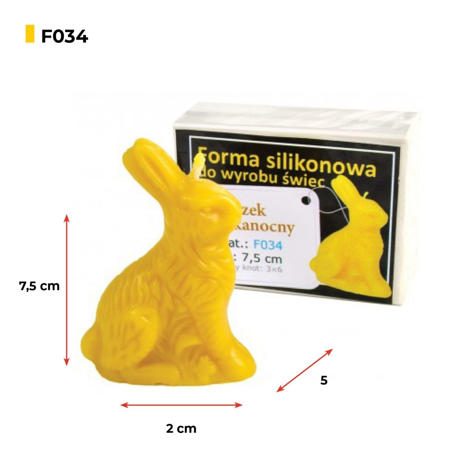 LYSON Kerzengießform Silikonform Osterhäschen Höhe 7,5 cm Silikon Kerzenform für Sojawachs Bienenwachs Gips Seifer Aromatherapie Kerzenherstellung Bienenwachskerzen Geschenkidee - Image 2