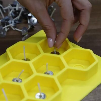 LYSON Kerzengießform Silikonform Teelicht Tealight mit Docht Mit Fuß im Set Form Sechsecke Set Teelichter Bienenwachs, Soja-Wachs, Seifenbasis, kreativer Beton Kerzenherstellung - Image 10