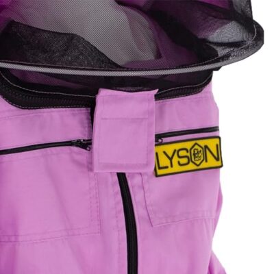 LYSON Kinderanzug mit abnehmbaren Hut Kinderoverall mit Schleier Kinderimkeranzug Schutzkleidung für Kinder, Imker Anzug Imkeranzug Schutz vor Bienen Lilafarbe Grösse 152 - Image 10