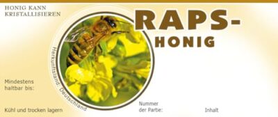 LYSON Selbstklebende Etiketten für Honig 116x50 (100 Stück) – Rapsblütenhonig - Image 3